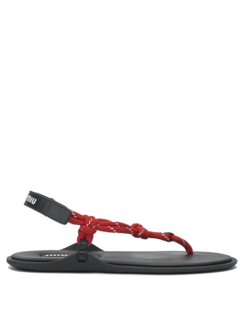 Miu Miu Miu Miu Women's Red Rope Sandals