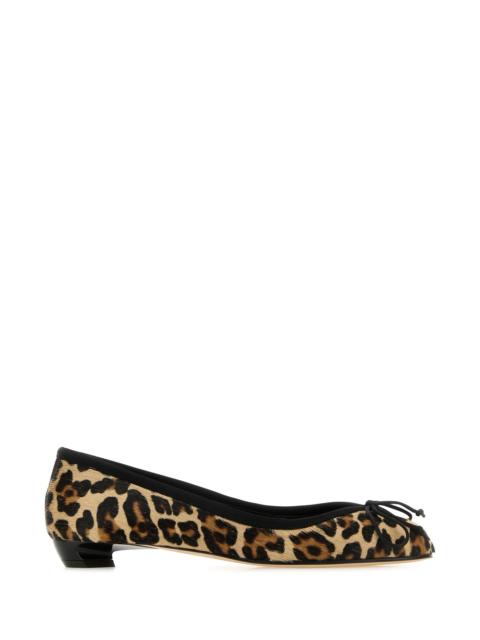 Alexander McQueen Printed calf-hair Armadillo ballerinas