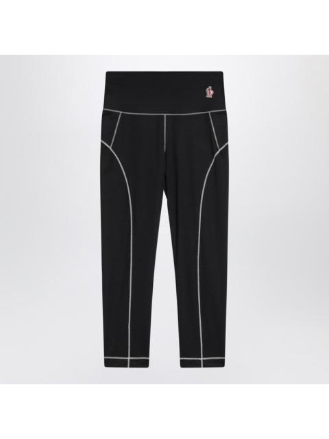 Moncler Grenoble Black leggings in stretch nylon blend