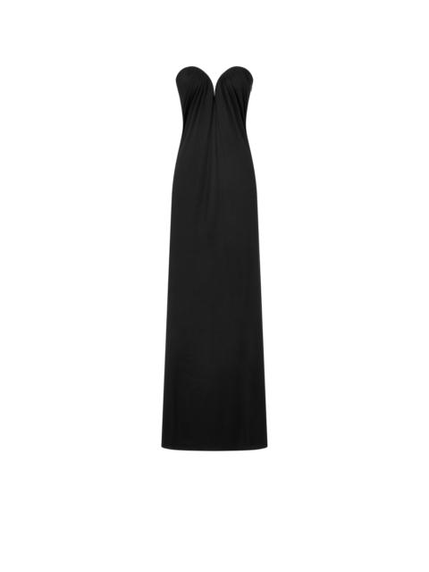 TOM FORD STRAPLESS DRAPED EVENING DRESS