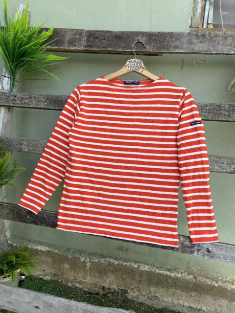 Other Designers ⚡️Vintage Saint James Orange Stripe Long Sleeve Tee 90s