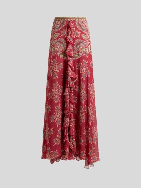 Etro SILK-BLEND SKIRT WITH PAISLEY PRINT