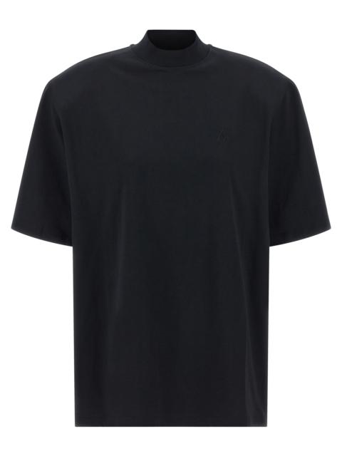 THE ATTICO Maxi Shoulder Strap T-Shirt Black