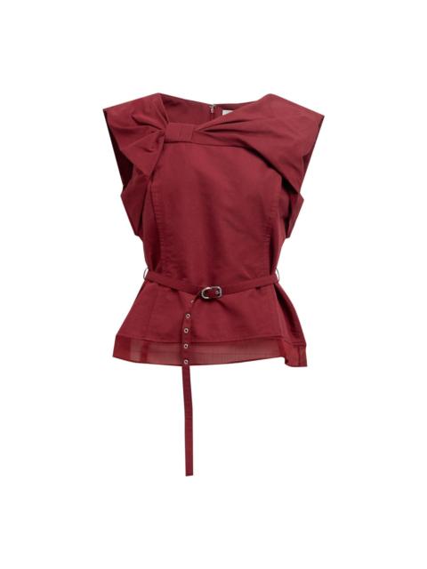 3.1 Phillip Lim Draped Bow Belted Shell Top