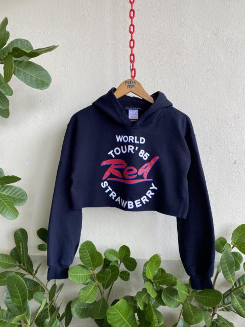 Other Designers Red Stripe - Kawi Jamele Red world tour 85 strawberry cropped hoodie