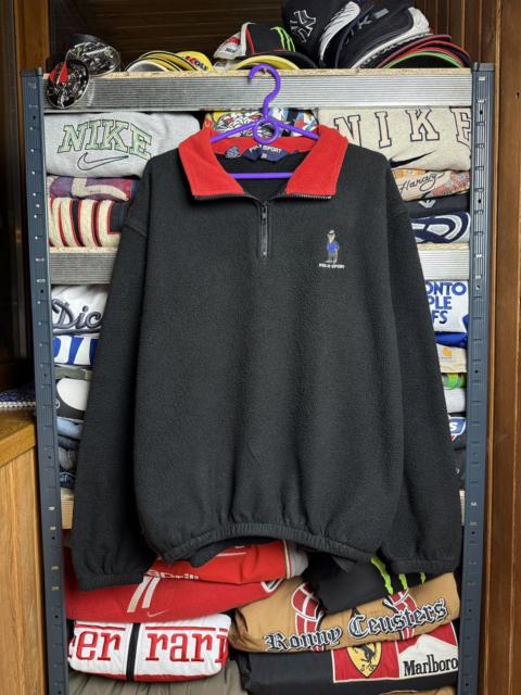 Other Designers Polo Ralph Lauren - VINTAGE POLO SPORT BEAR FLEECE HALF ZIPPER