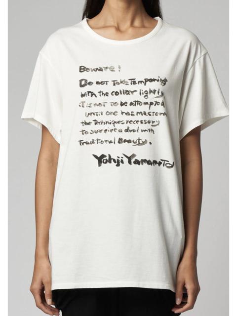 Yohji Yamamoto SS22 Slogan Print T Shirt