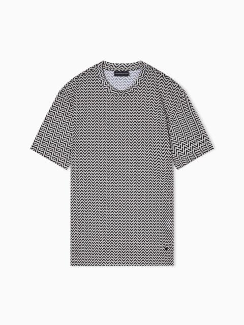 EMPORIO ARMANI T-SHIRT JERSEY GEOMETRIC PRINTS
