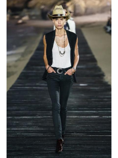 SAINT LAURENT Saint Laurent S/S’20 D02 Wax Coated Skinny Jeans