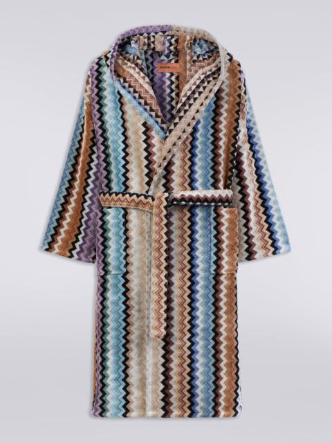 Missoni Adam chevron cotton terry hooded bathrobe