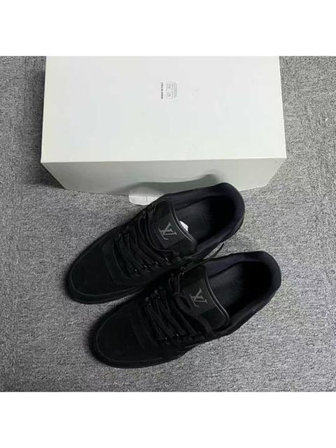 Louis Vuitton Louis Vuitton Black Round-Toe Lace-Up Low-Top Casual Sneakers