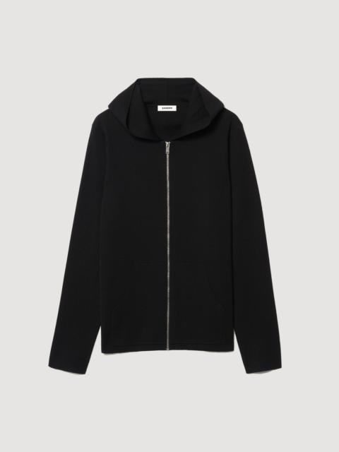 Sandro ZIPPED CARDIGAN WITH HOOD