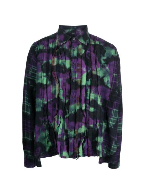 NEEDLES tie-dye pattern flannel shirt