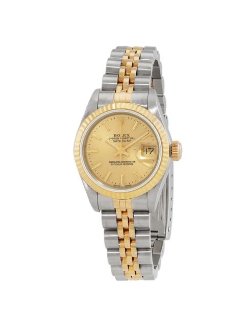 Pre-owned Pre-owned Pre-owned Rolex Datejust Champagne Dial Jubilee Bracelet 26mm Ladies Watch 69173
