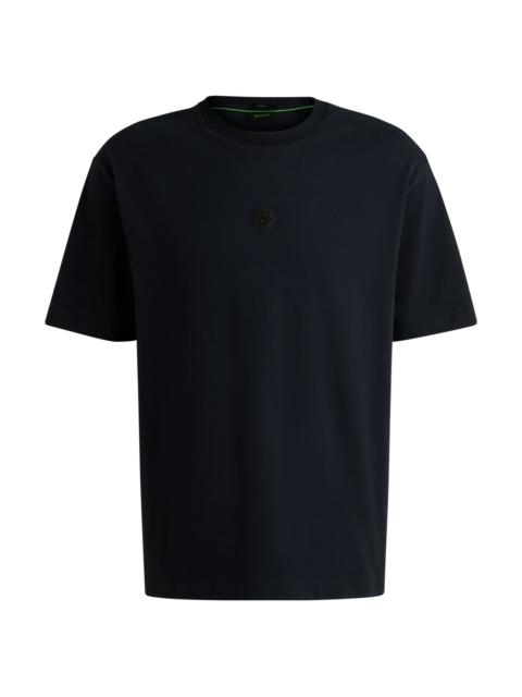 BOSS STRETCH-COTTON T-SHIRT WITH DOUBLE B MONOGRAM