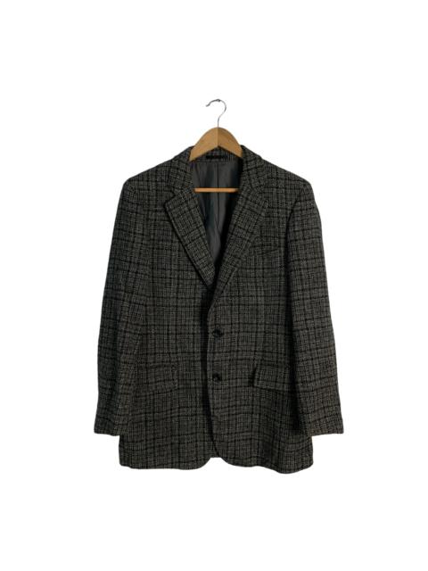 Burberry Burberrys x Harris Tweed Checkered Wool Blazer Jacket