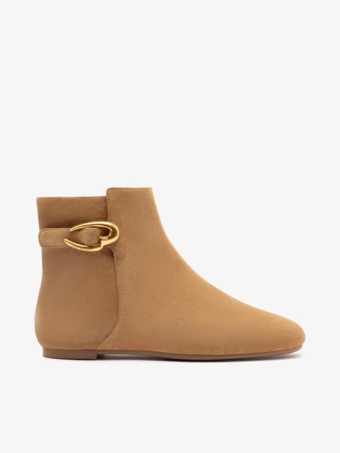 Larroudé Mini Verona Boot In Peanut Suede