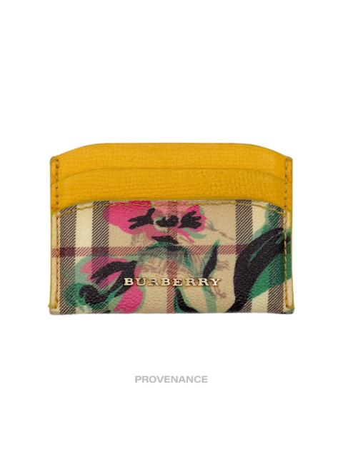 Burberry Burberry Floral Card Holder Wallet - Nova Check Yellow