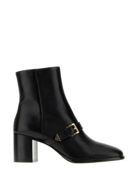 Prada Prada Women Black Leather Ankle Boots
