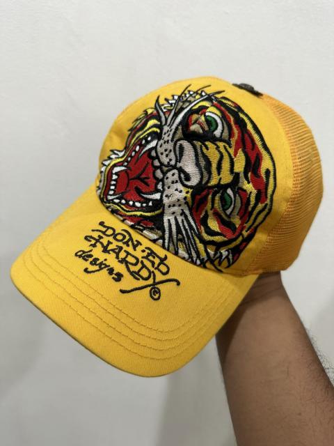 Other Designers Christian Audigier - VTG Distress Ed Hardy X C.A Embroid Trucker Hat