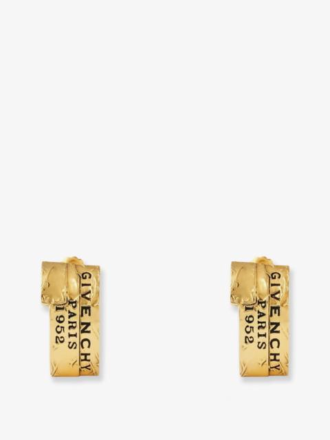 Givenchy Givenchy Women Givenchy Tape Metal Earrings With Gold Finishes