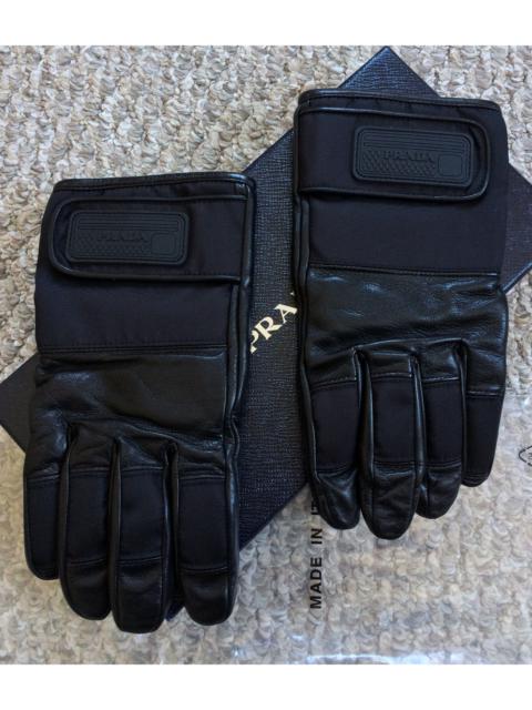 Prada Prada Lambskin Leather Logo Gloves + Box