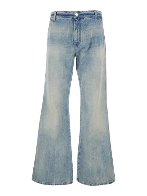 AMIRI Amiri Men Blue Jeans With Logo Patch Applied On The Back In Cotton Man
