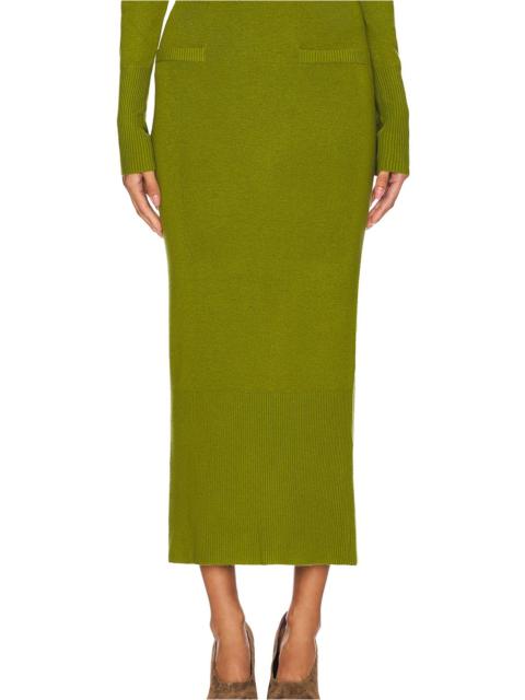 Max Mara APRILE1234 Long viscose yarn skirt | REVERSIBLE