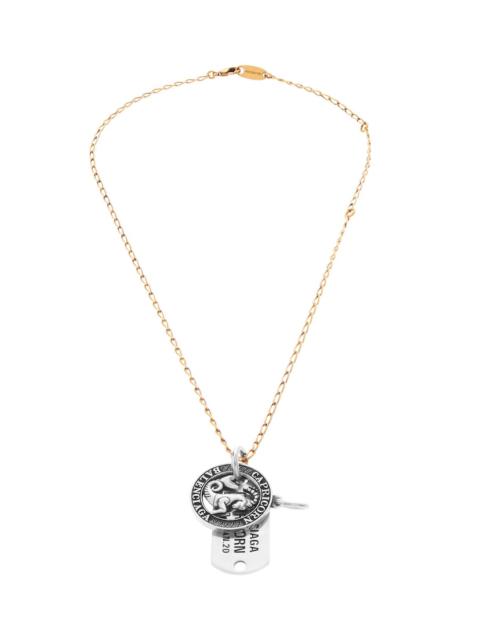 BALENCIAGA Horoscope Capricorn Necklace in Gold/silver