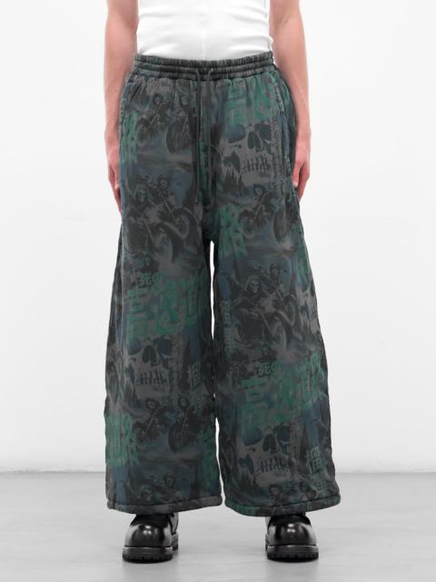 LU'U DAN Ghost Rider Wadded Bontan Sweatpants