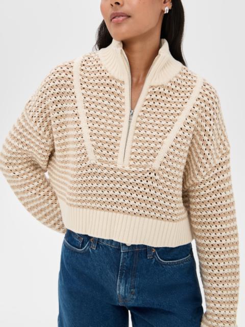 STAUD Cropped Hampton Sweater