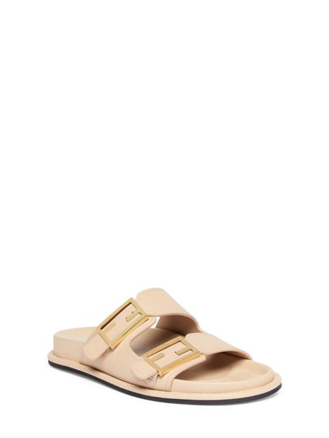 FENDI Fendi Feel Dual Strap Slide Sandal in Buff at Nordstrom