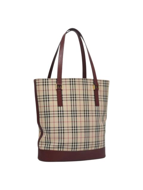 Burberry Burberry Nova Check Tote Bag Canvas Beige Red
