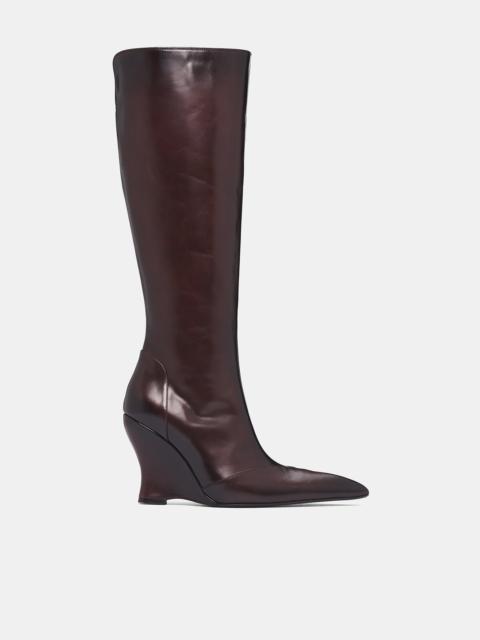 KNWLS Brown Calf-High Leather Sabaton Boots