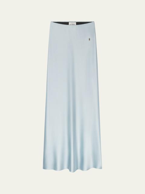 ÉTERNE Camila Silk Midi Skirt