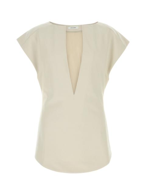 entire studios Sand stretch polyester blend Deep Vee tank top