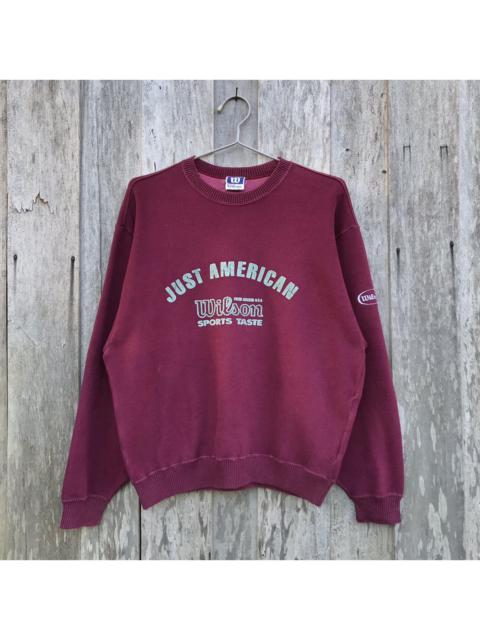 Other Designers Vintage - Vintage Wilson Just American Spell Out Sweatshirt Big Logo