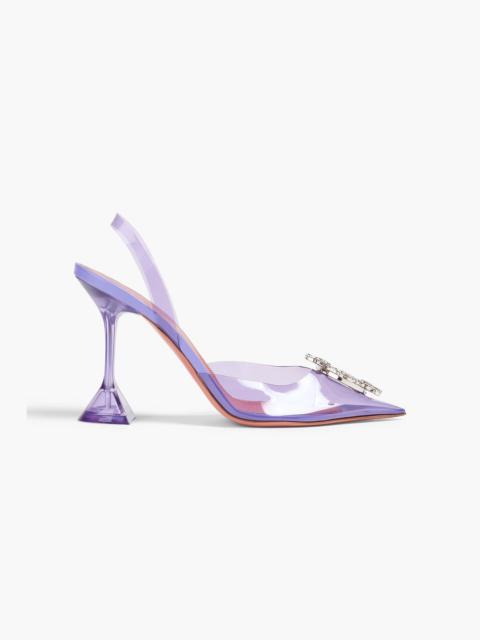 Amina Muaddi Begum crystal-embellished PVC slingback pumps