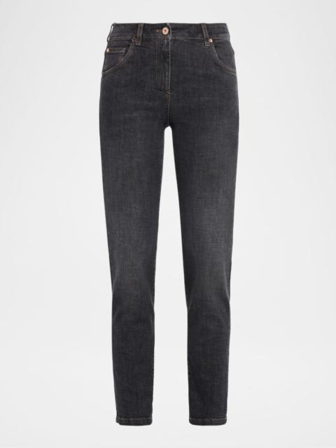 Brunello Cucinelli High Rise Skinny-Leg Jeans