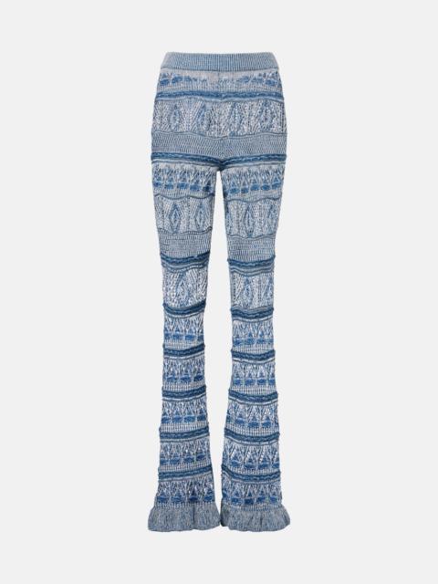 Etro Crochet cotton flared pants