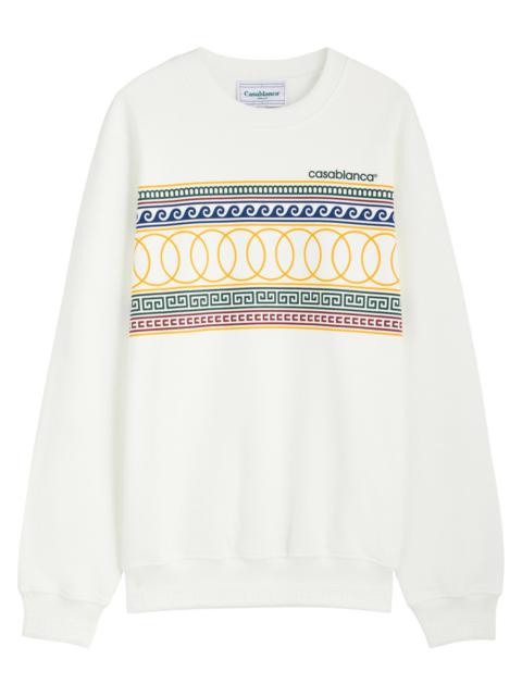 Casablanca Les Anneaux Printed Cotton Sweatshirt