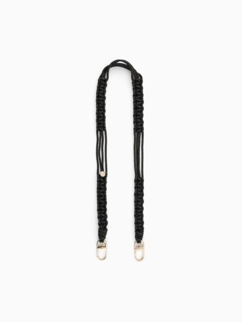 GIORGIO ARMANI Long rhinestone strap with a woven motif