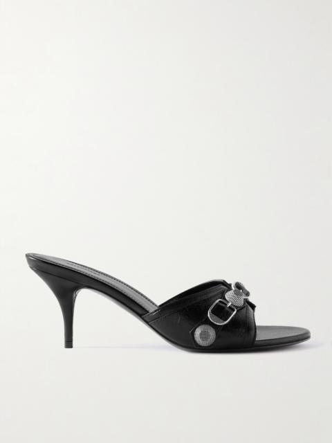 BALENCIAGA Cagole Studded Leather Mules