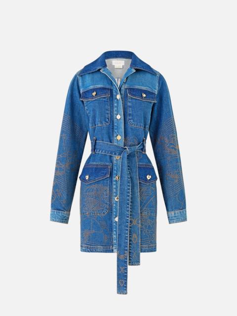 CAMILLA JENNA ZODIAC ZONE BELTED MINI DRESS