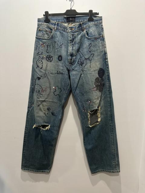 BALENCIAGA Balenciaga Graffiti Denim Jeans
