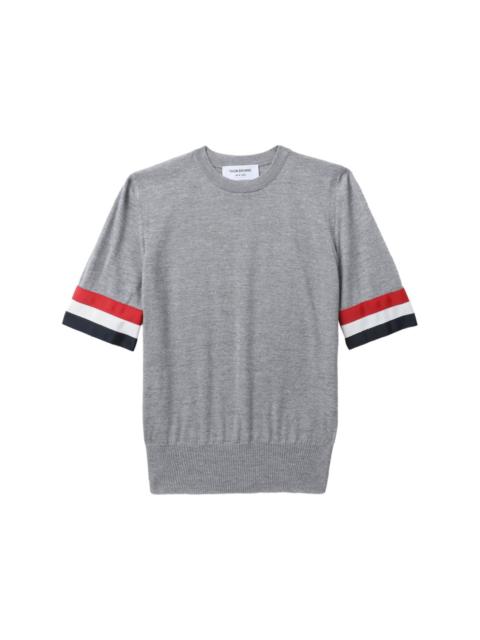 Thom Browne Rwb Cuff Fine Merino Tee