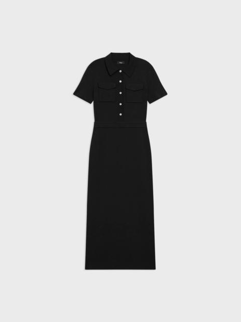 Theory Military Midi Dress in Admiral Crepe