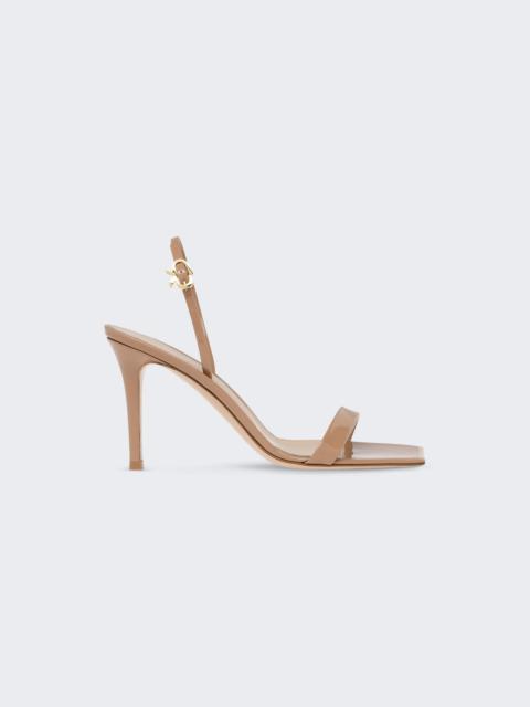 Gianvito Rossi Ribbon Stiletto 85 Sandal Praline