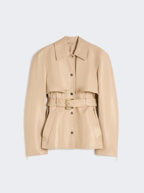 Sportmax Nappa leather two-piece jacket - beige