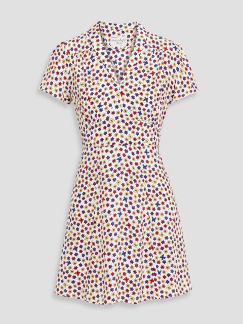Other Designers Morgan floral-print silk mini dress